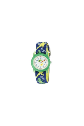 Timex Time Machines 29mm Green Gecko Fabric Kids Watch T72881