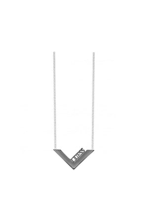 Guess Black Ion-plated Steel Triometric Necklace UBN82088
