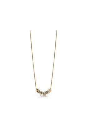 GUESS Ladies Gold Plated Necklace With Crystal Charm UBN28054