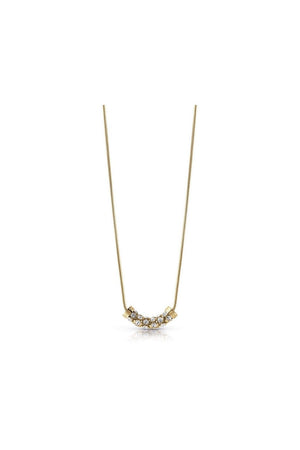GUESS Ladies Gold Plated Necklace With Crystal Charm UBN28054