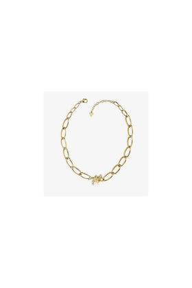 Guess Love Wire Gold Plated Chain Necklace UBN29025