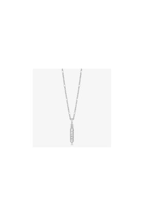 Guess Hexagon Stainless Steel Crystal Necklace UBN29105