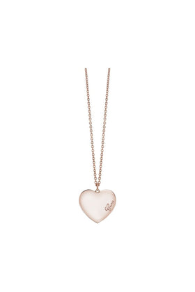Ladies Guess PVD Rose Plating Heartbeat Necklace UBN61054