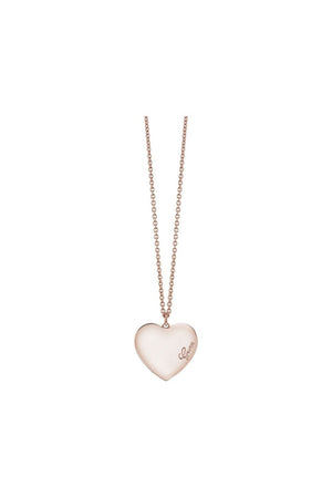 Ladies Guess PVD Rose Plating Heartbeat Necklace UBN61054