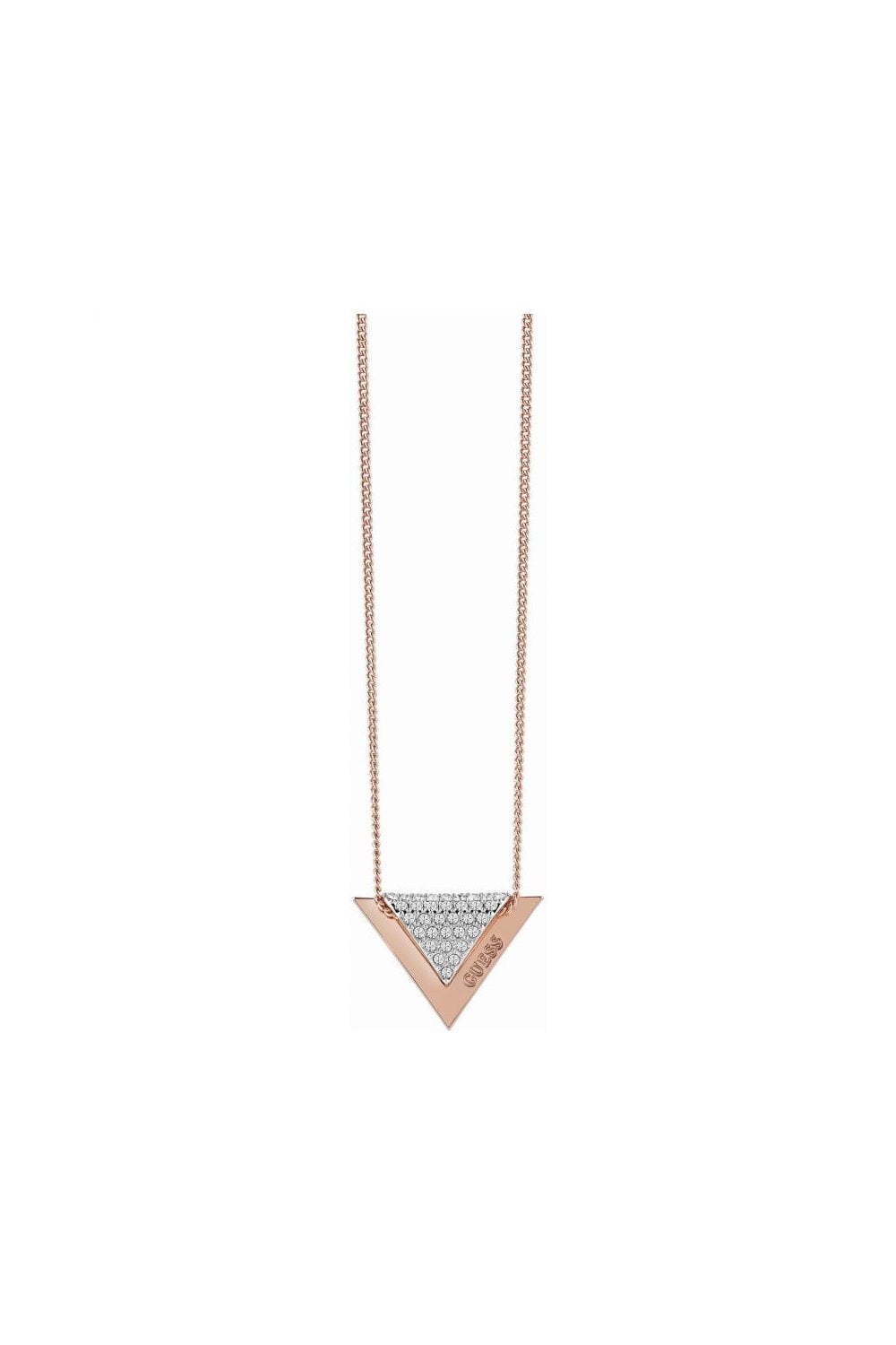 Guess Rose Gold Plated Revers Necklace UBN83069