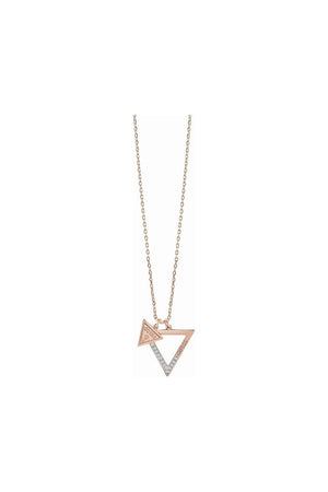 Guess Rose Gold Plated Iconic 3Angles Necklace UBN83092