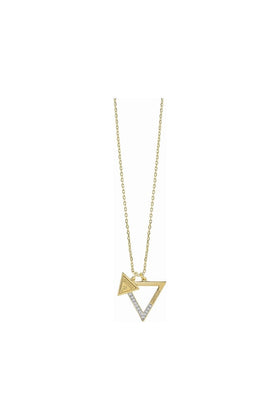Guess Gold Plated Iconic 3Angles Necklace UBN83091