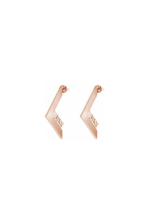 Guess Gold Plated Triometric Earrings UBE82079