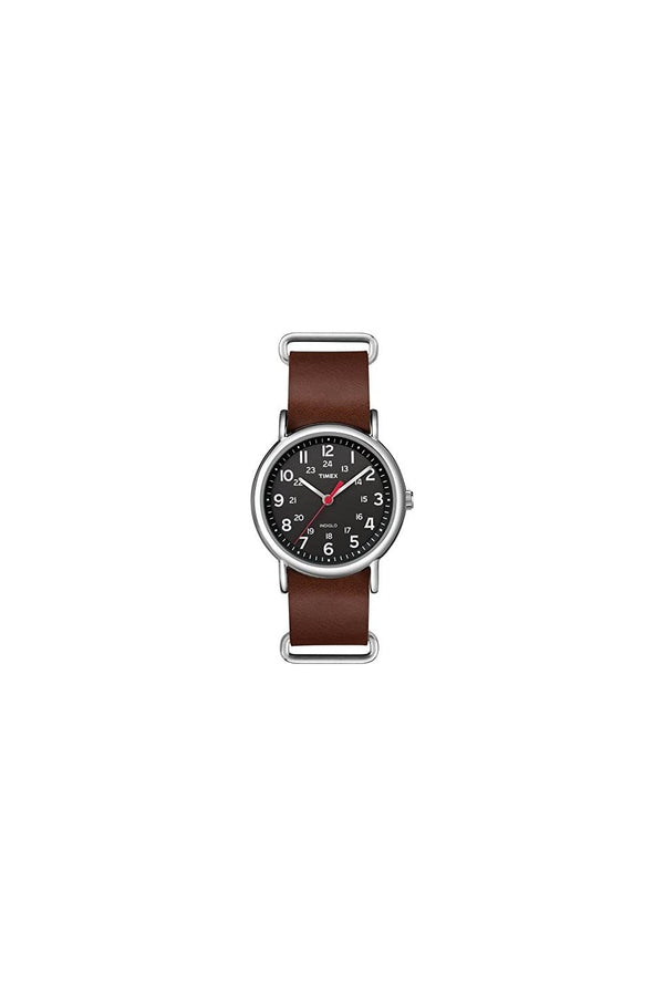 Timex Gents Weekender Leather Strap Watch TW2R63100