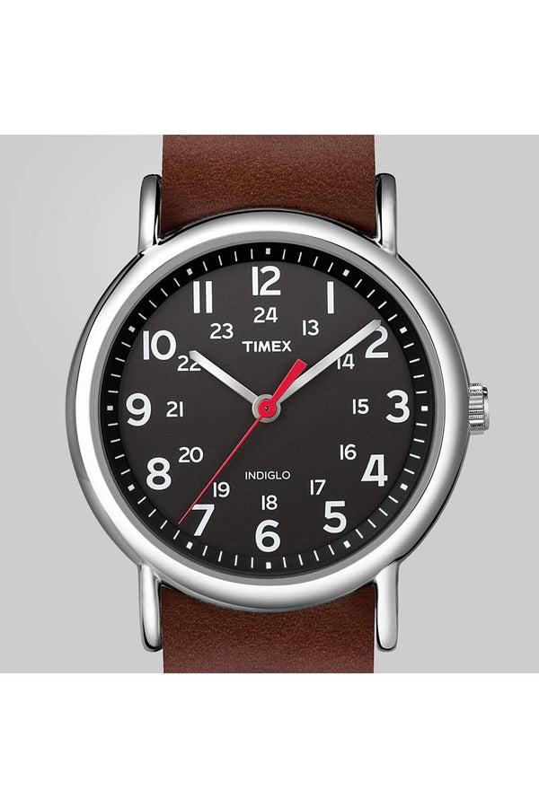 Timex Gents Weekender Leather Strap Watch TW2R63100
