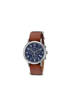 Timex Weekender Leather Strap Gents Watch 40mm TW2R63200