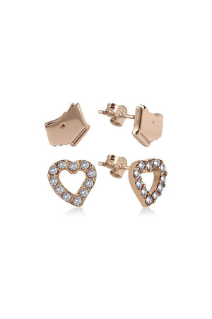 Radley Love Twin Pack Dog and Stone Heart Studs RYJ1036B