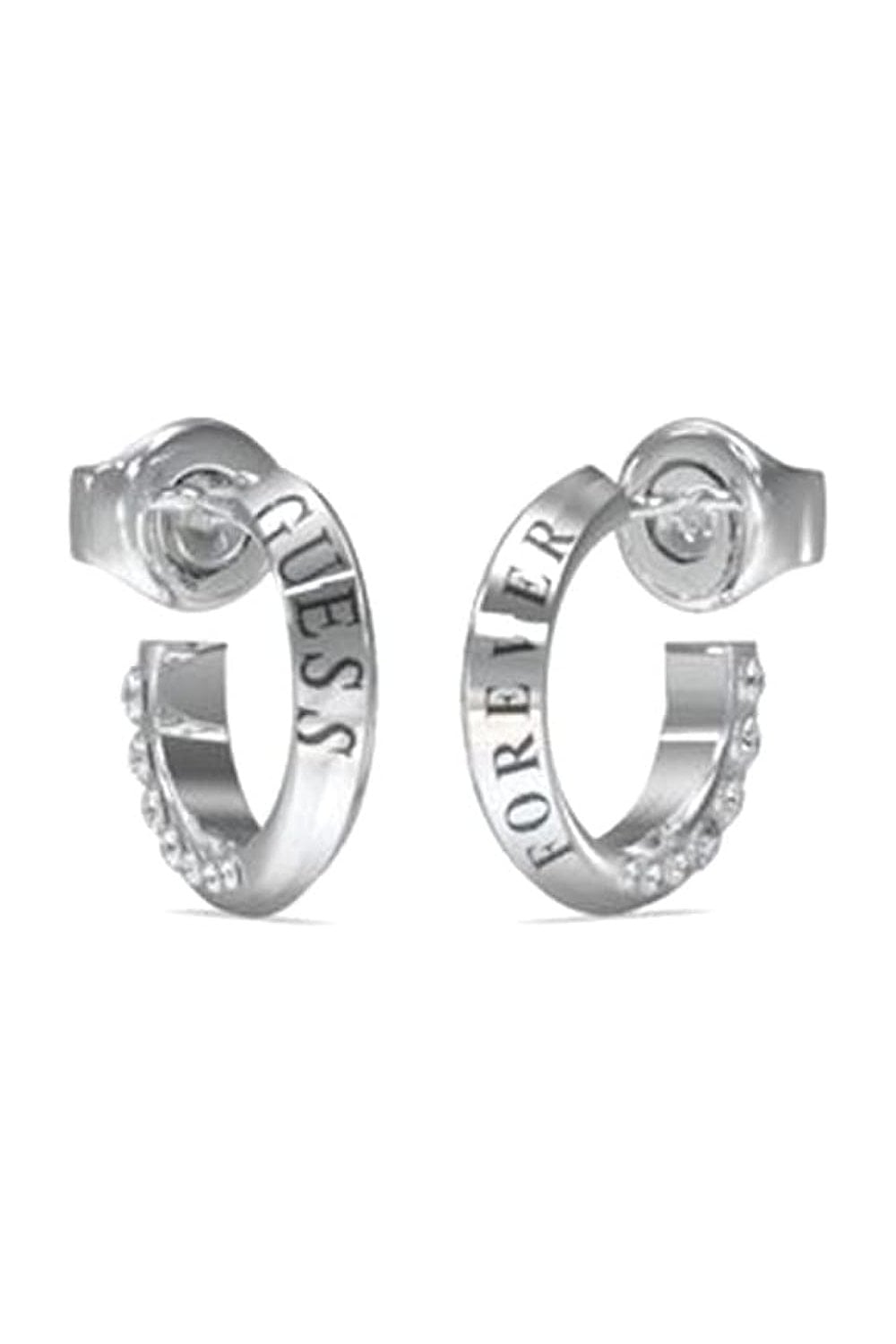 Guess Ladies Forever Links Mini Hoop Earrings UBE02189RH