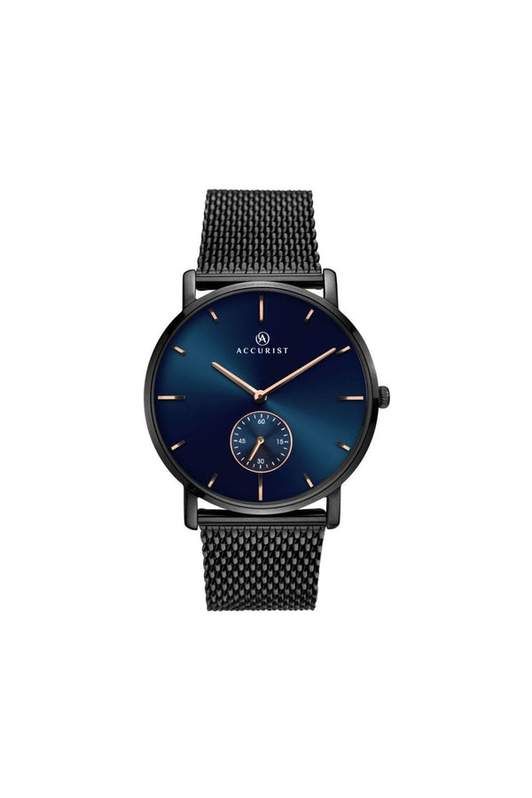 Accurist Gents Ion Coated Stainless Steel Mesh Bracelet Watch 7168