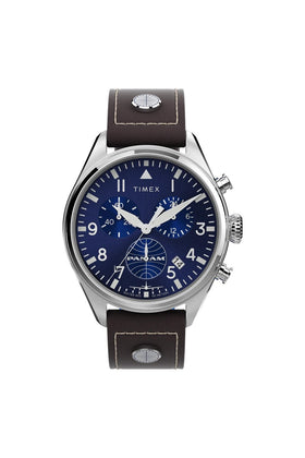 Timex Gents x Pan Am 42mm Leather Strap Watch TWG030000