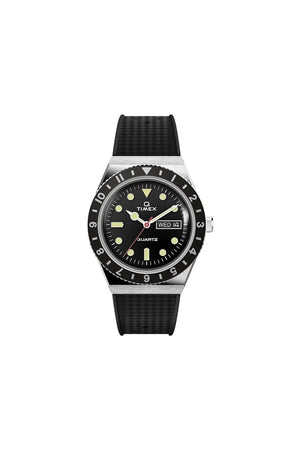 Q Timex 38mm Synthetic Rubber Strap Watch TW2V32000