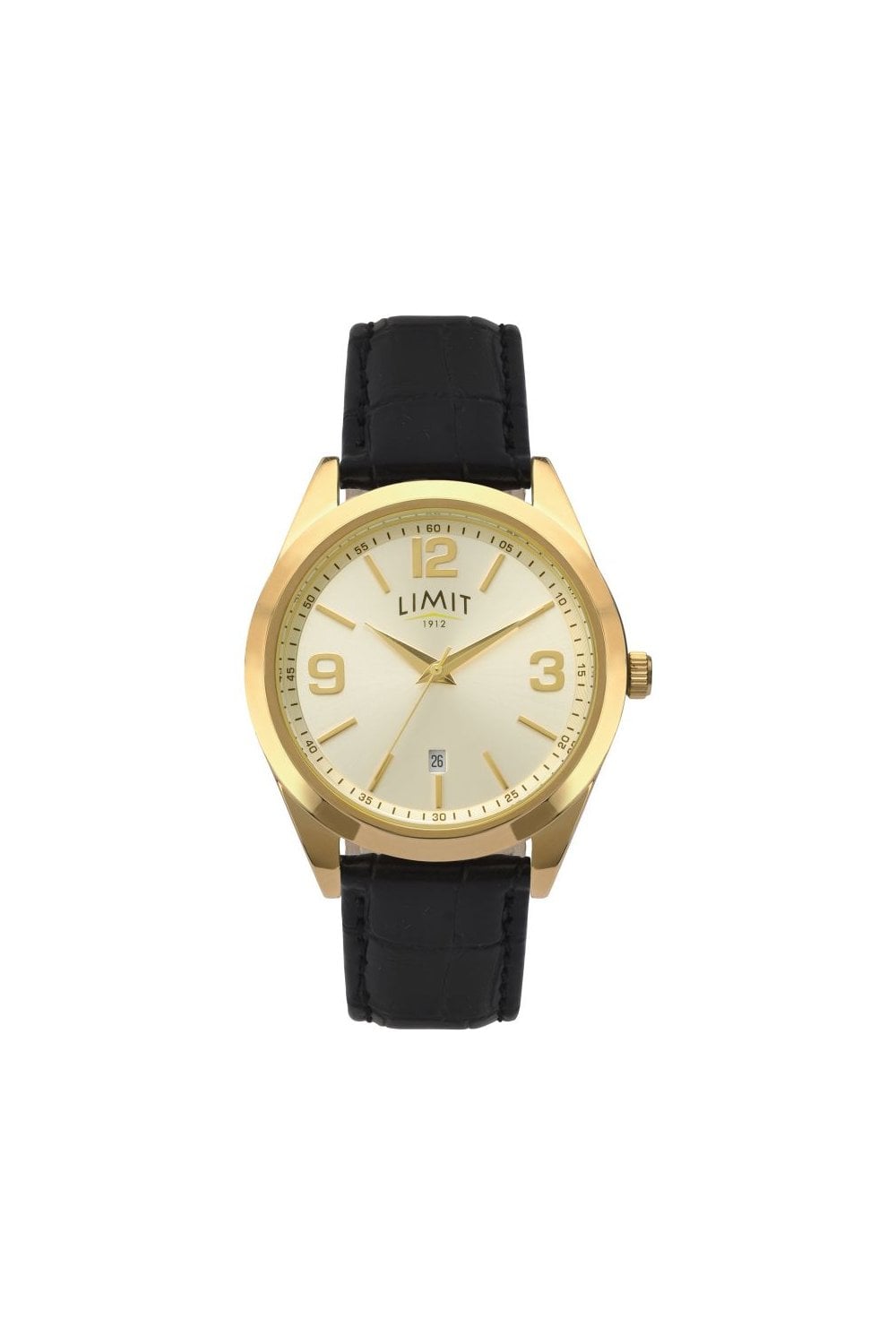 Limit Gents Gold Case Champagne Dial Watch 5689