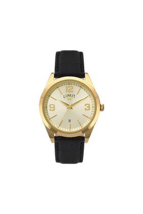 Limit Gents Gold Case Champagne Dial Watch 5689