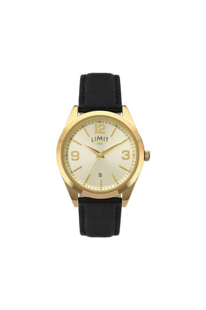 Limit Gents Gold Case Champagne Dial Watch 5689