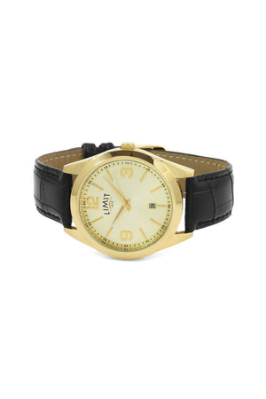 Limit Gents Gold Case Champagne Dial Watch 5689