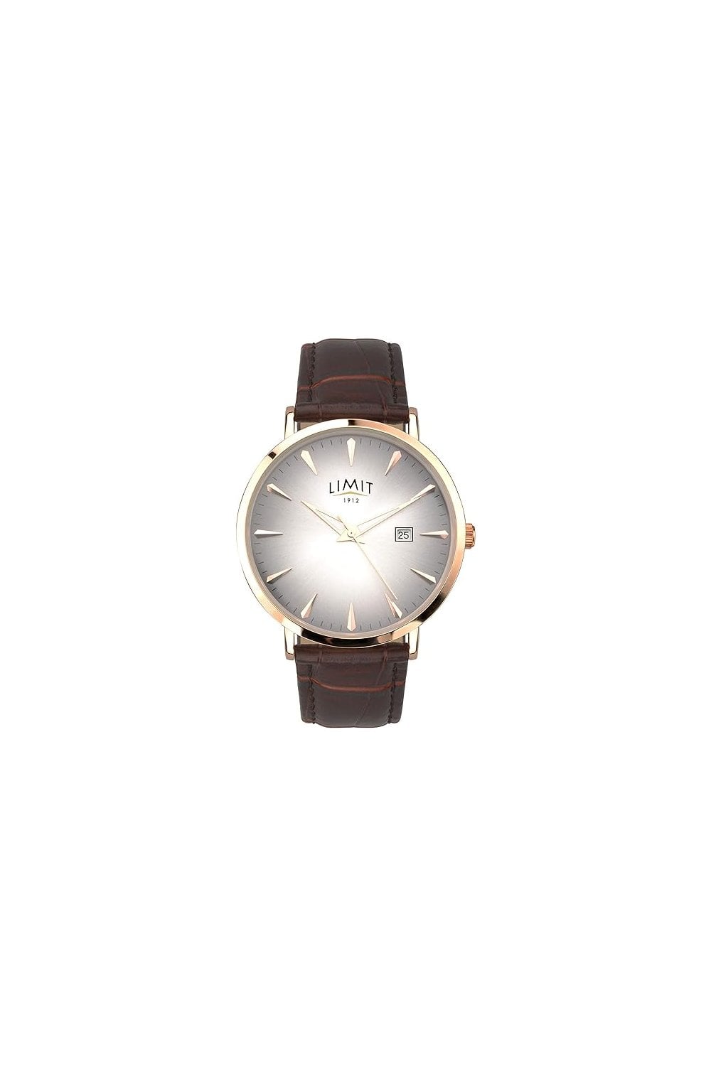 Limit Gents Gold Case Silver Dial Watch 5955