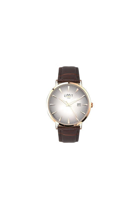 Limit Gents Gold Case Silver Dial Watch 5955