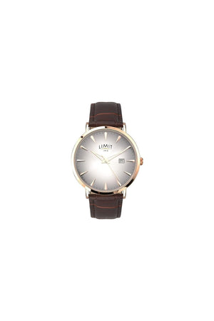 Limit Gents Gold Case Silver Dial Watch 5955