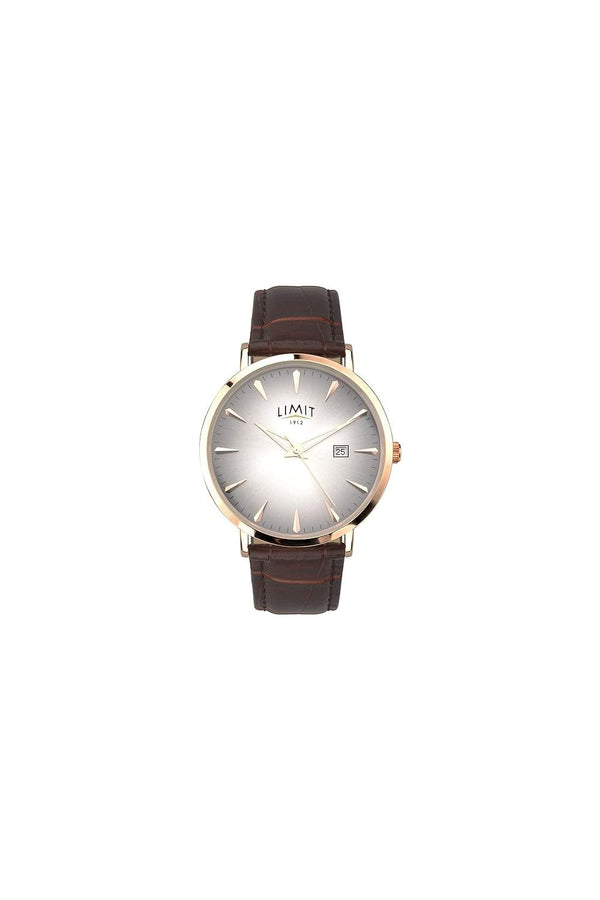 Limit Gents Gold Case Silver Dial Watch 5955
