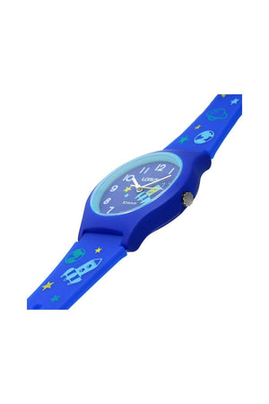 Lorus Blue Childrens Sporty Watch - Rockets, Moon & Stars - RRX45HX9