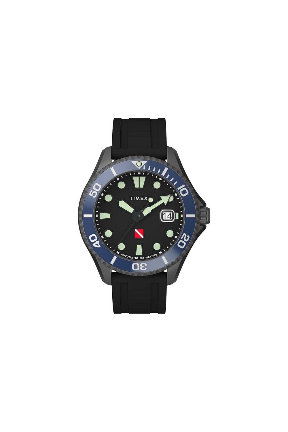 Timex TW2W21100 Tiburon Gents Automatic Rubber Strap Watch