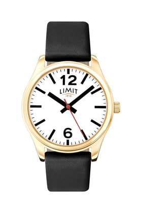 Limit Ladies Gold Case White Dial Watch 6205