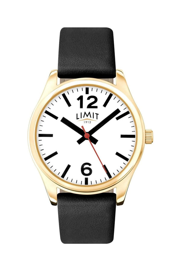 Limit Ladies Gold Case White Dial Watch 6205
