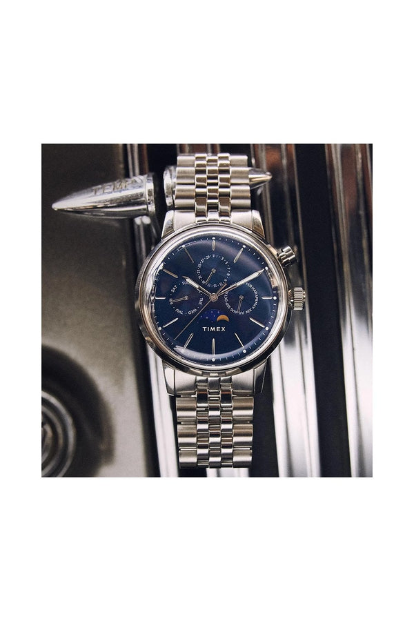 Timex Marlin Moon Phase 40mm Stainless Steel Watch TW2W51300