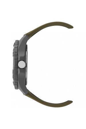 Limit Gents Silicone Strap Khaki Dial Watch 5753