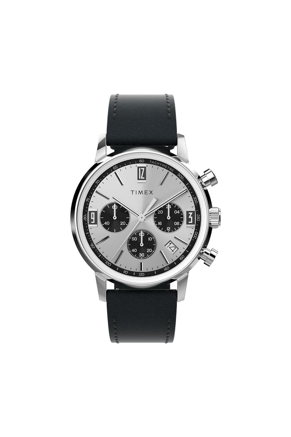 Timex Marlin Chronograph 40mm Leather Strap Watch TW2W10300