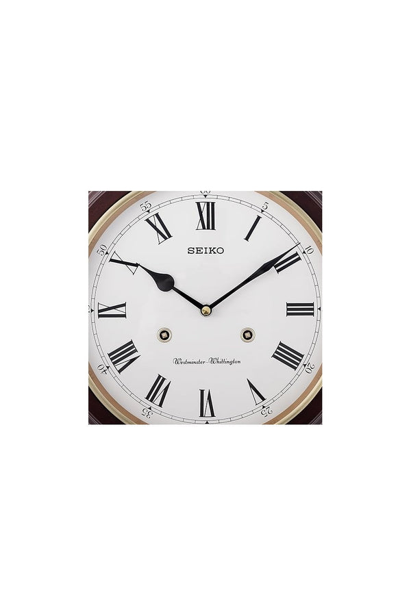 Seiko Wooden Station Wall Clock QXH202B
