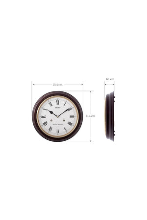 Seiko Wooden Station Wall Clock QXH202B