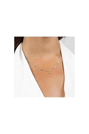 Radley Galaxy Street Stone Set Moon and Star Charm Necklace RYJ2410S