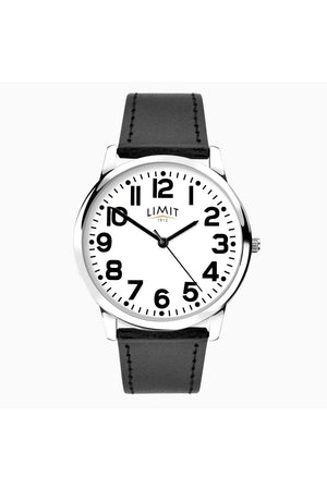 Limit Gents Watch | Silver Case & PU Strap with White Dial | 5608