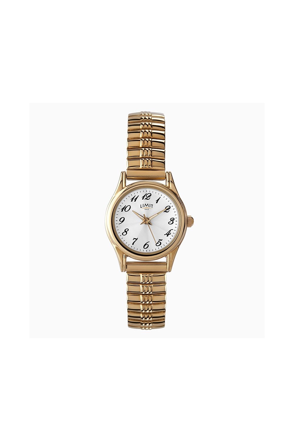 Limit Ladies Gold Case Stainless Steel Bracelet White Dial Watch 6955