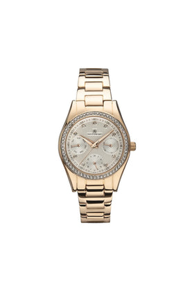 Accurist Ladies Rose Gold Plated Bracelet 32mm Watch 8242