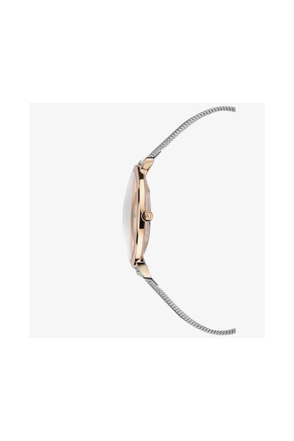 Accurist Pink Dial Ladies Watch Mesh Bracelet 8348
