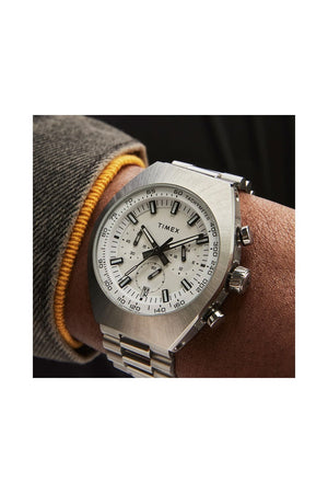 Timex Legacy Tonneau Chronograph 42mm Stainless Steel Watch TW2W22200