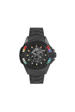 Philipp Plein The Skull Genderless Steel Black 41mm Watch PWNAA0522