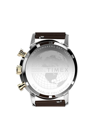 Timex Marlin Chronograph 40mm Leather Strap Watch TW2W60400