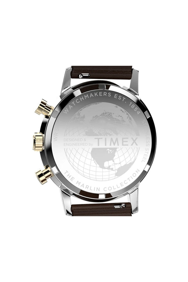 Timex Marlin Chronograph 40mm Leather Strap Watch TW2W60400
