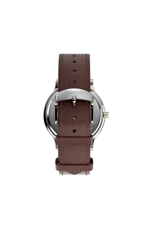 Timex Waterbury Classic Moon Phase 40mm Leather Strap Watch TW2W75600