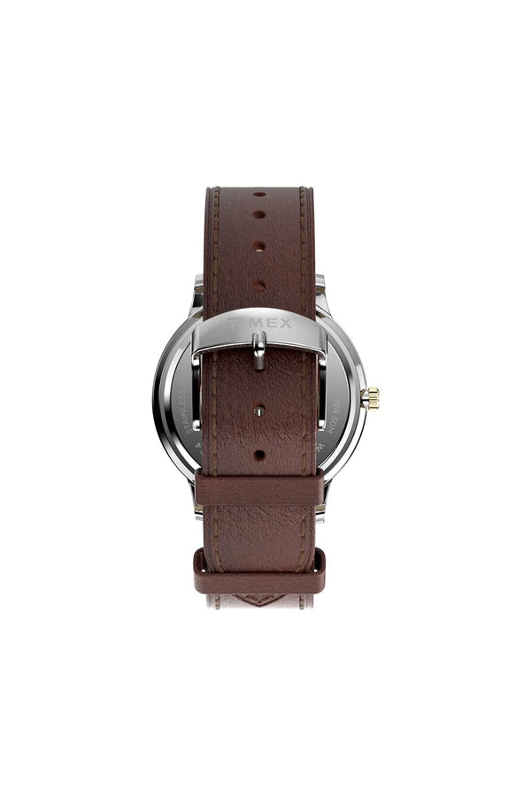 Timex Waterbury Classic Moon Phase 40mm Leather Strap Watch TW2W75600
