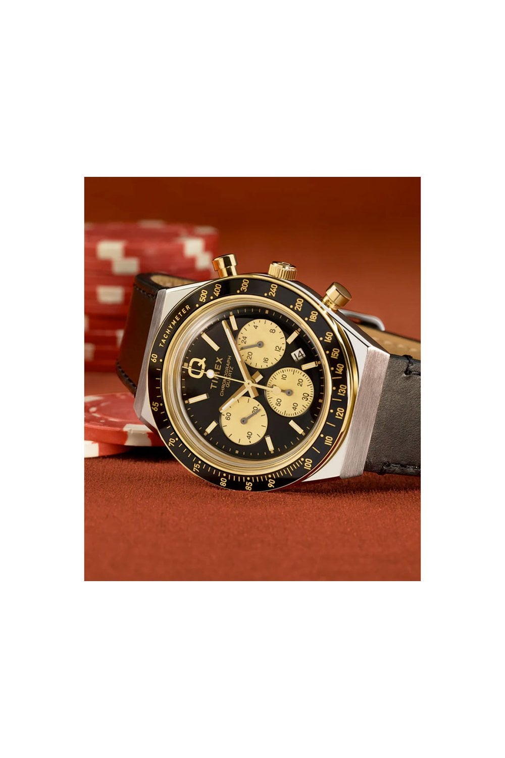Timex Q Mens Retro Chronograph 40mm Watch TW2W64300