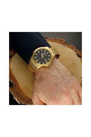 Lorus Gents Black Dial Analogue Dress 44mm Watch RH962PX9